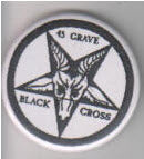 45 GRAVE - BLACK CROSS 2.25" BIG BUTTON