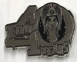ELVIRA - 40 YEARS ENAMEL PIN BADGE
