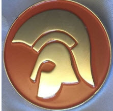 ENAMEL PIN BADGE - TROJAN