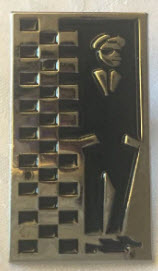 SPECIALS - 2 TONE SKA RECTANGLE WITH CHECKER ENAMEL PIN BADGE
