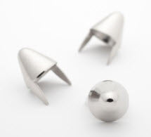 LARGE SILVER ENGLISH CONE STUDS (PACK OF 20) - FREE SHIPPING