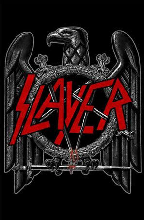 SLAYER - EAGLE (B/R) FABRIC FLAG BANNER