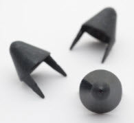 LARGE BLACK ENGLISH CONE STUDS (PACK OF 20) - FREE SHIPPING