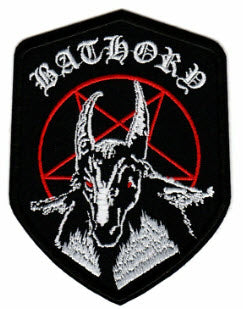 BATHORY - GOAT LOGO W/ PENTAGRAM CUT OUT EMBROIDERED PATCH