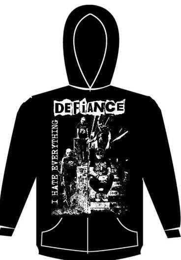 DEFIANCE - I HATE EVERYTHING PICTURE HOODIE SWEATSHIRT