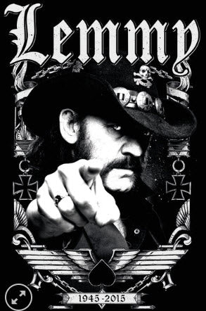 MOTORHEAD - LEMMY 1945 / 2015 COUNTER TOP POSTER – Headline Records
