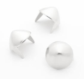 LARGE SILVER CONES STUDS (PACK OF 20) - FREE SHIPPING