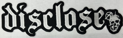 DISCLOSE - DISCLOSE OLD LETTERINGS DIE CUT BIG EMBROIDERED BACK PATCH