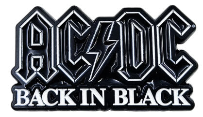 AC/DC - BACK IN BLACK CUT OUT ENAMEL PIN