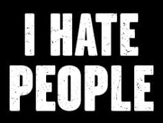 1" BUTTON - I HATE PEOPLE