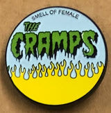 CRAMPS - SMELL OF FEMALE FLAME ENAMEL PIN BADGE