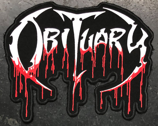 OBITUARY - LOGO EMBROIDERED CUT OUT BACK PATCH