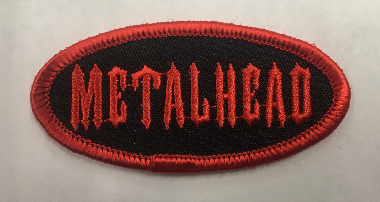 EMBROIDERED PATCH - METAL HEAD OVAL PATCH