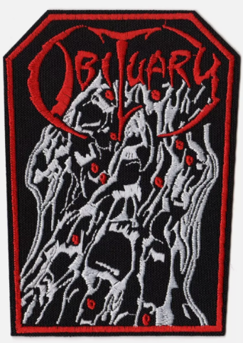 OBITUARY - CAUSE OF DEATH EMBROIDERED PATCH