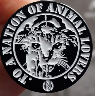 CONFLICT - TO A NATION OF ANIMAL LOVERS (CIRCLE) ENAMEL PIN