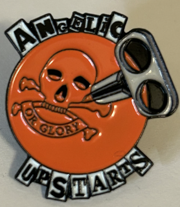 ANGELIC UPSTARTS - TEENAGE WARNING CUT OUT ENAMEL PIN