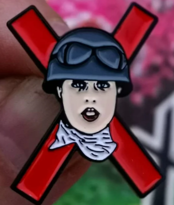 X RAY SPEX - POLYSTYRENE CUT OUT ENAMEL PIN