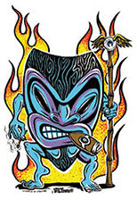 VON FRANCO STICKER - SMOKIN TIKI