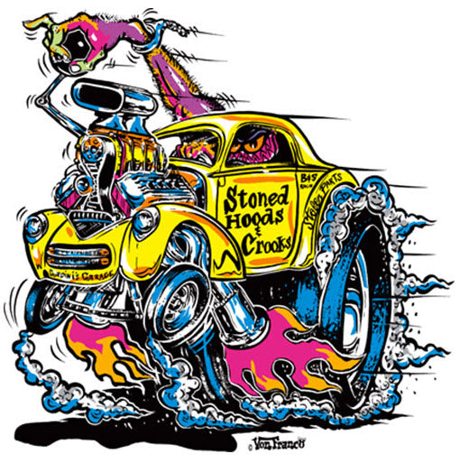 VON FRANCO STICKER - STONED HOODS