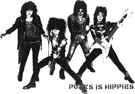 GISM - PUNK IS HIPPIES 1" BUTTON