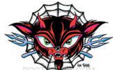 ALAN FORBES STICKER - EVIL CAT