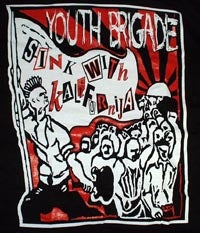 YOUTH BRIGADE - SINK WITH KALIFORNIA 1" BUTTON