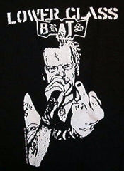 LOWER CLASS BRATS - SINGER GIVING THE FINGER 1" BUTTON