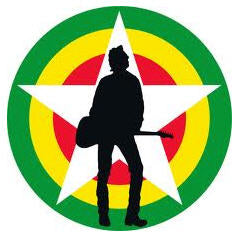 CLASH - JOE STRUMMER W/ STAR 1" BUTTON