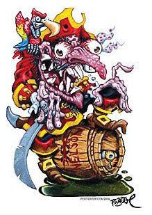 BIGTOE STICKER - RUM PIRATE