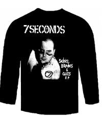7 SECONDS - SKIN, BRAINS & GUTS LONG SLEEVE TEE SHIRT