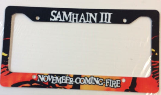 SAMHAIN - NOVEMBER COMING FIRE LICENSE PLATE