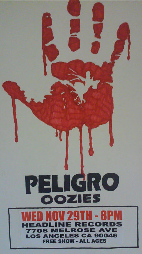 HEADLINE FLYER - PELIGRO / OOZIES (COLOR)
