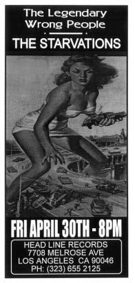 HEADLINE FLYER - THE LEGENDARY WRONG PEOPLE / STARVATIONS