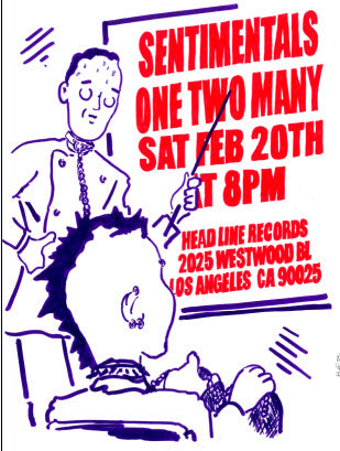 HEADLINE FLYER - SENTIMENTALS / ONE TWO MANY (COLOR)