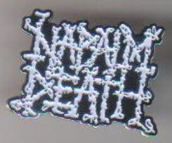 NAPALM DEATH - NAPALM DEATH CUT OUT ENAMEL PIN BADGE