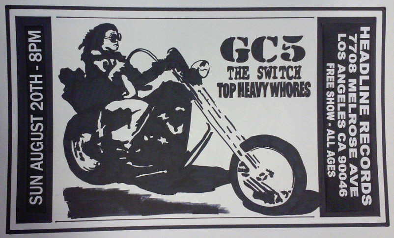 HEADLINE FLYER - GC5 - THE SWITCH / TOP HEAVY WHORES