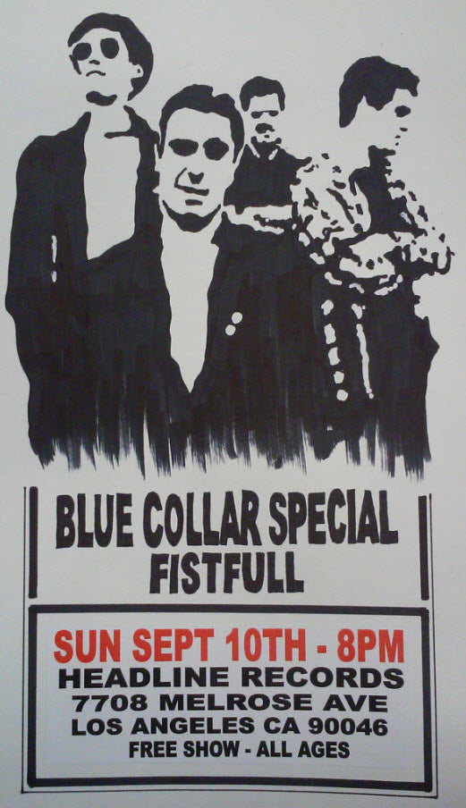 HEADLINE FLYER - BLUE COLLAR SPECIAL / FISTFULL (COLOR)