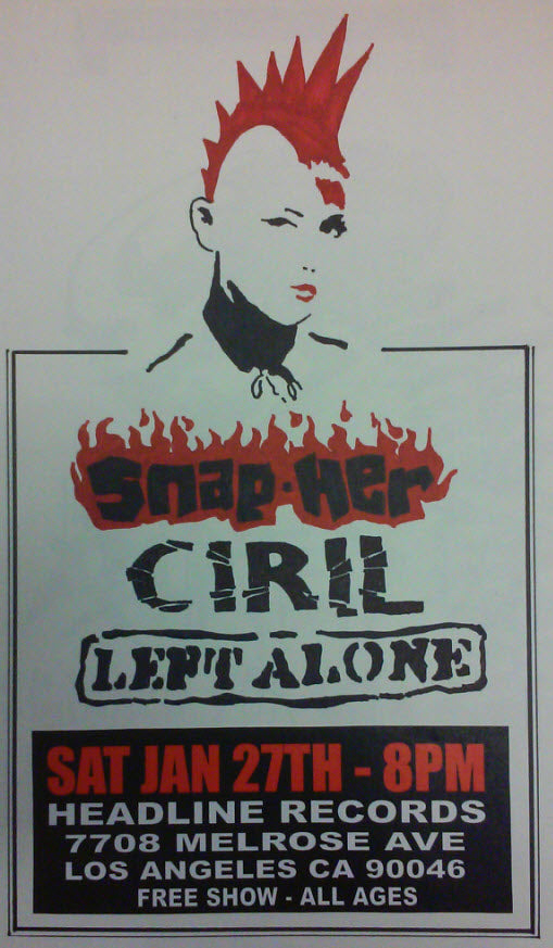 HEADLINE FLYER - SNAPHER / CIRIL / LEFT ALONE (COLOR)