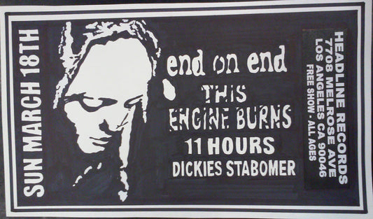 HEADLINE FLYER - END ON END / THIS ENGINE BURNS / 11 HOURS