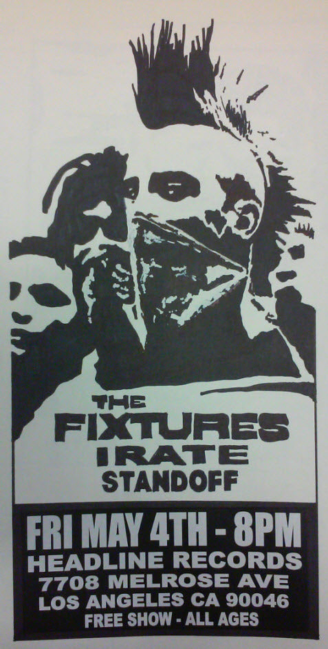 HEADLINE FLYER - FIXTURES / IRATE / STANDOFF