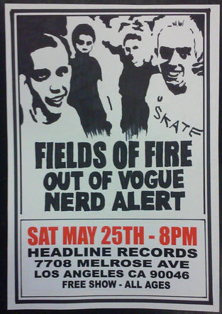 HEADLINE FLYER - FIELDS OF FIRE / OUT OF VOGUE  (COLOR)