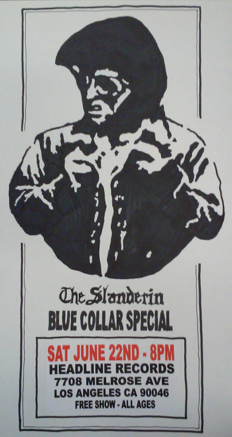 HEADLINE FLYER - THE SLANDERIN / BLUE COLLAR SPECIAL (COLOR)