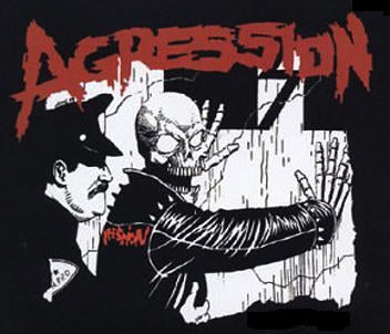 AGRESSION - COP 1" BUTTON