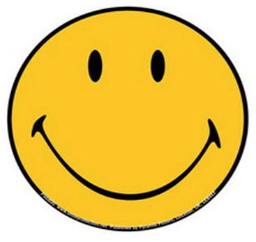 1" BUTTON - SMILE FACE
