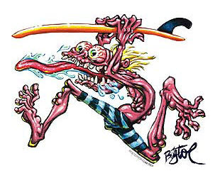 BIGTOE STICKER - SURFER MONSTER