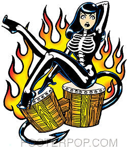 VINCE RAY STICKER - BONGO QUEEN STICKER