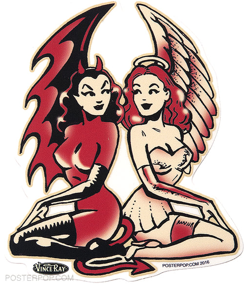VINCE RAY STICKER - ANGEL TWINS STICKER