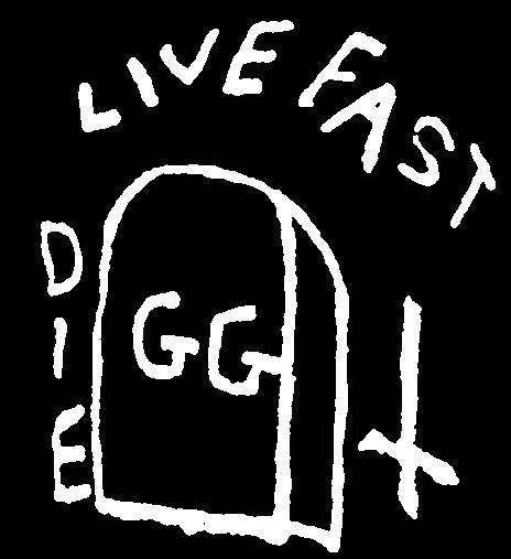 GG ALLIN - LIVE FAST & DIE TATTOO 1" BUTTON