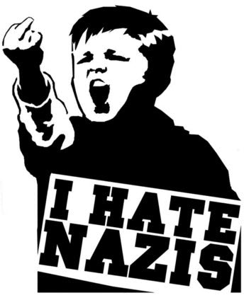 1" BUTTON - I HATE NAZIS