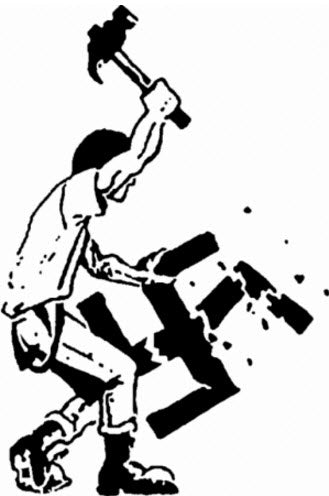 1" BUTTON - SMASH SWASTIKA